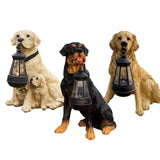 Miljövänlig solhundstaty med LED-lampa – Tillsätter charm till varje trädgård Carvallo