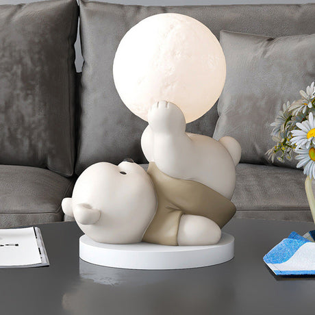 Teddy Bear Touch Lamp med Månljus Glöd Carvallo