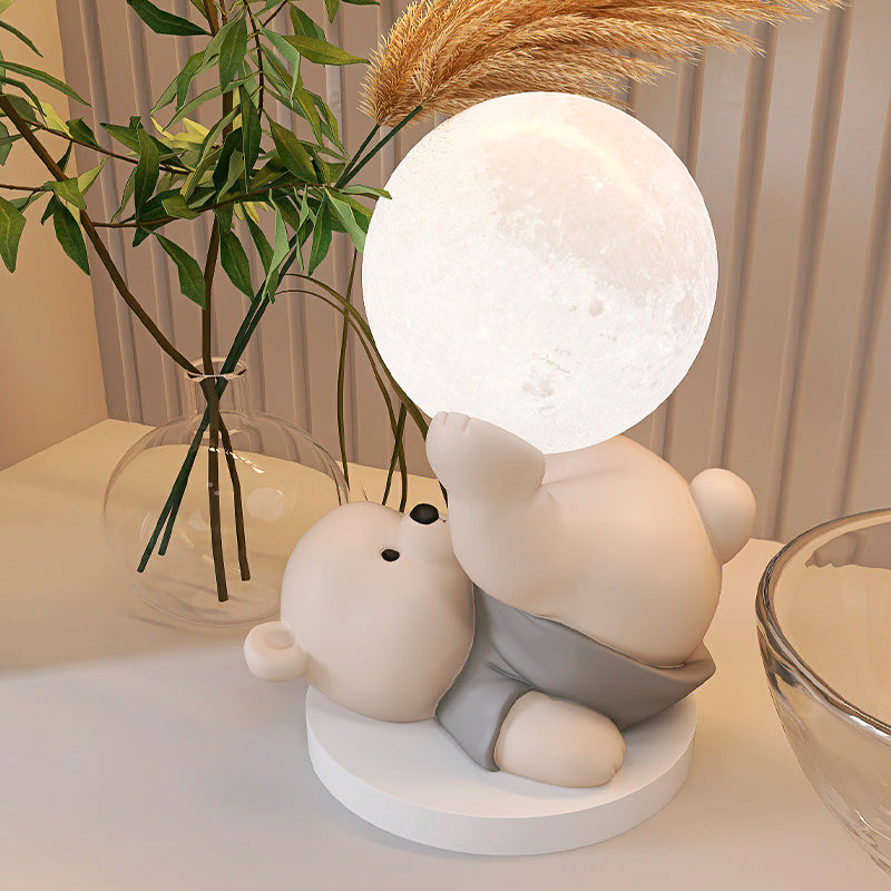 Teddy Bear Touch Lamp med Månljus Glöd Carvallo