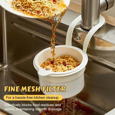 Hängande avloppskorg över diskbänken — Multifunktionell kökssil för svampar, grönsaker och redskap MILA Sverige