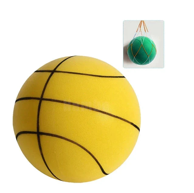 Ljudlös Basketboll Syntetisk för Träning och Lek-Basketbollar-Hemnix-18cm-Gul-Hemnix