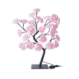 24 LED Ros Träd Nattlampa USB Drivna Blomljus Carvallo