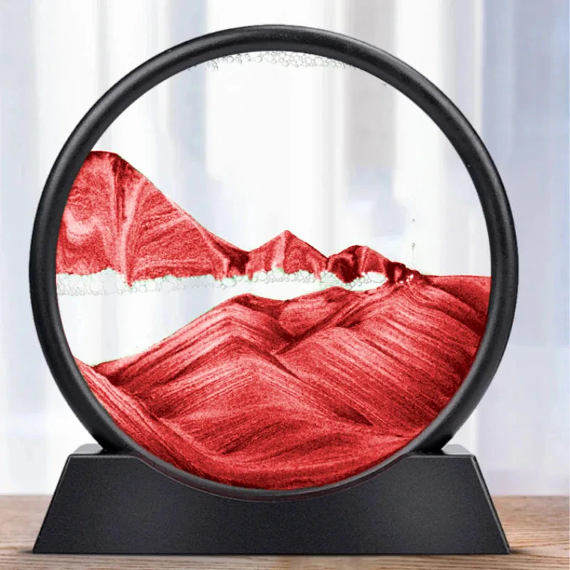 3D Rörlig Sandkonst Djuphavssand Skulptur för Avkoppling Dekor Carvallo