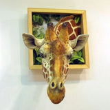3D Realistisk Giraffhuvud Väggskulptur Unik Naturinspirerad Dekor Carvallo