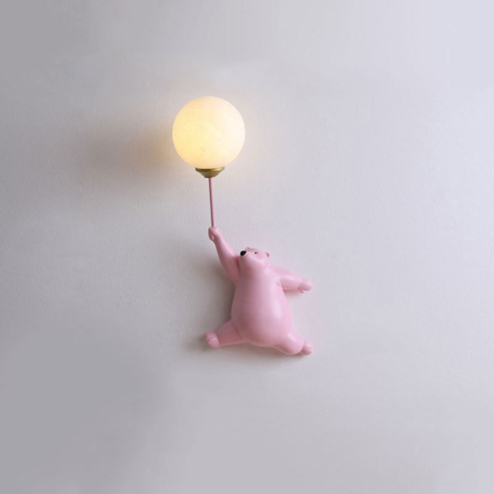 Bedårande Björn Ballong Vägglampa för Barnrum Dekoration Carvallo