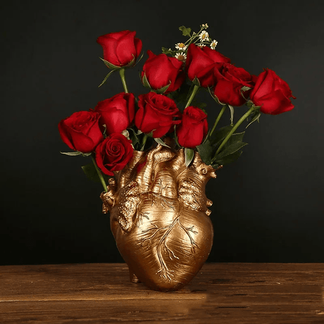 Anatomisk hjärtformad vas för färska eller torkade blommor Carvallo