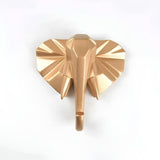 Resin Djur Väggkrok | Hjort/Elefant/Eldhörning | Onyx/Guld/Elfenben | Hållbar & Dekorativ | Brick by Brick Carvallo