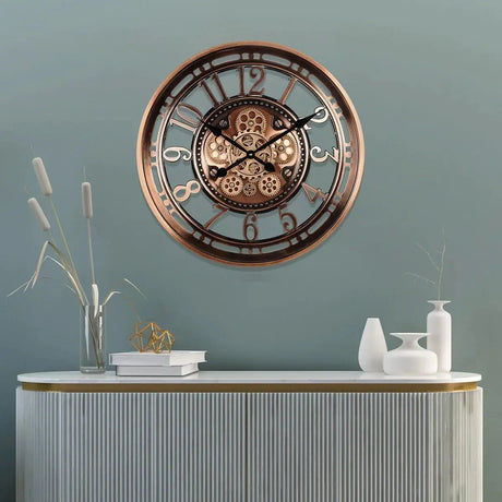 Antik Kontorsväggklocka Vintage Industriell Design 21 Tum Carvallo