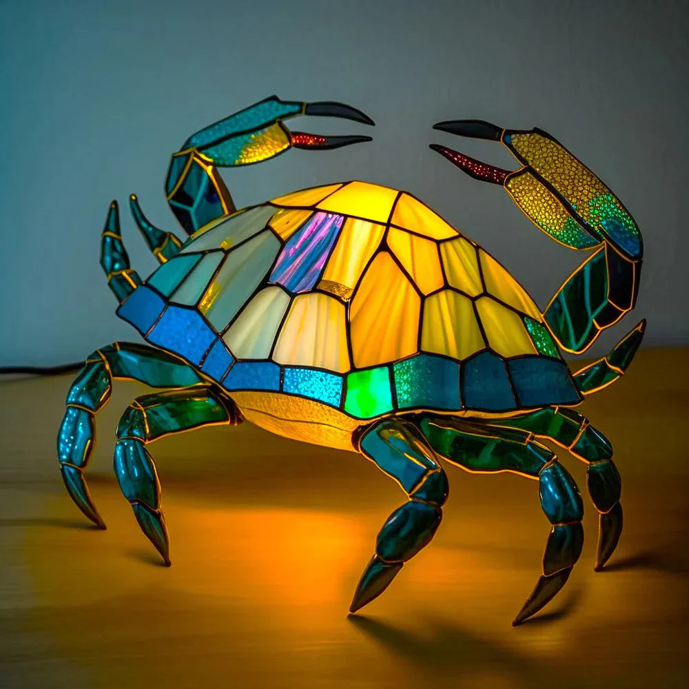 Konstnärlig glasdjurmotiv lampa för stilfull heminredning Carvallo