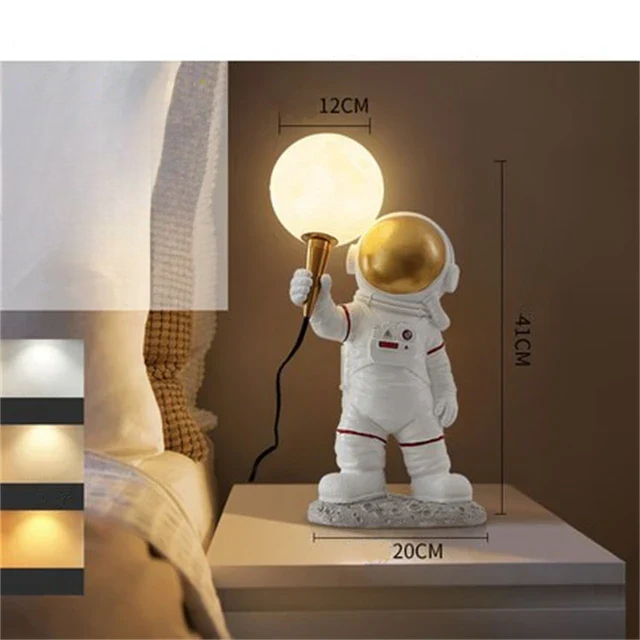 Astronaut LED Bordslampa för Barns Sovrum och Vardagsrumsbelysning Carvallo