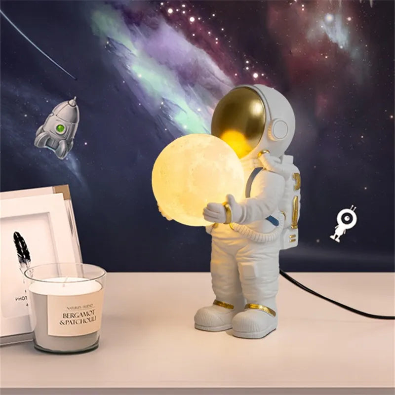 Astronaut LED Bordslampa för Barns Sovrum och Vardagsrumsbelysning Carvallo