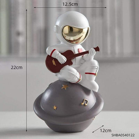 Astronaut Musik Instrument Dekor Skulptur för Hem och Kontor Carvallo