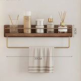 Bambu Väggmonterade Badrumshyllor för Stilig Organisering Carvallo