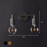 Bare Bulb Metall Vägglampa Fyrkantigt Arm En Lampa Inomhus Carvallo