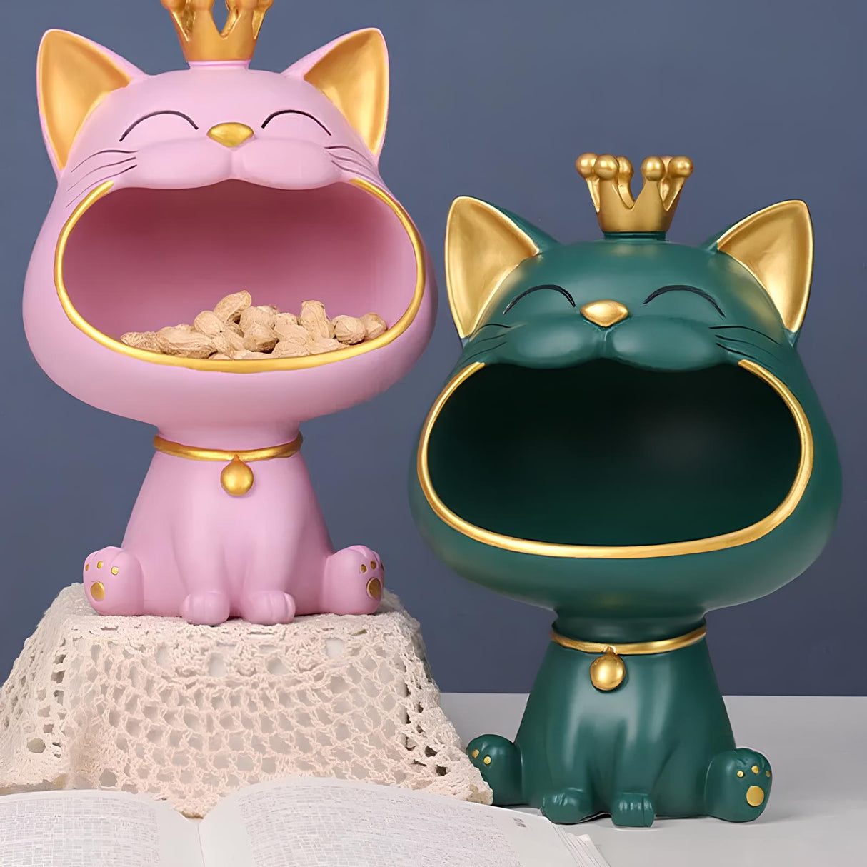 Big Mouth Cat Nyckelhållare Dekorativ Bricka För Entré Carvallo