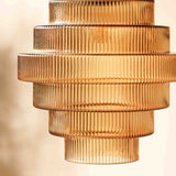 Flaskformad mässingsglas hängande lampa för vintage elegans Carvallo