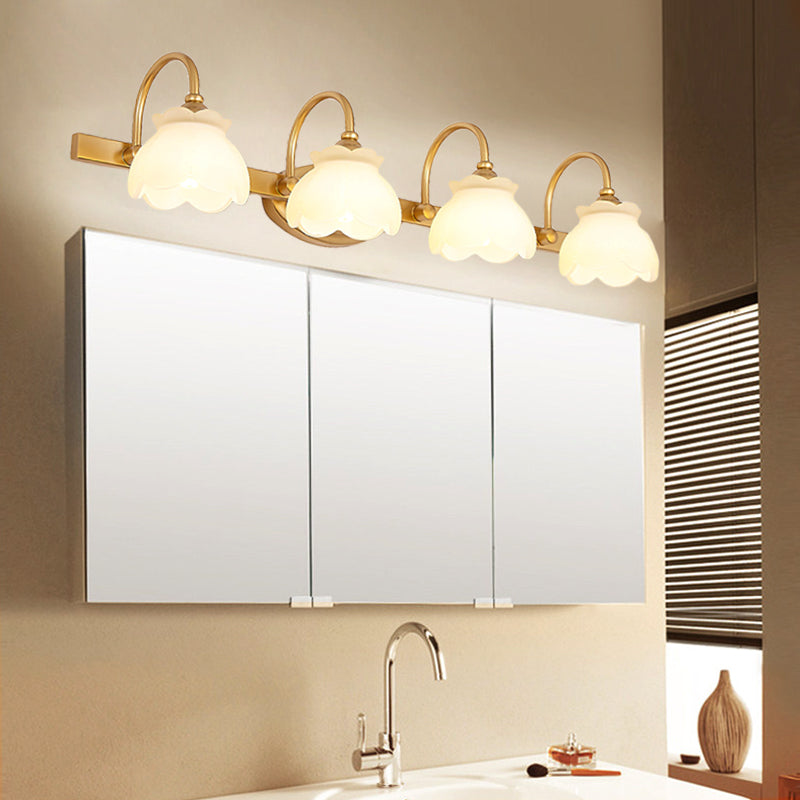 Brass LED Spegelbelysning För Badrum Väggmontering 2 3 4 Huvuden Carvallo