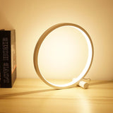 Circle LED Touch Lamp Metall Akryl Modern Skrivbordslampa Carvallo
