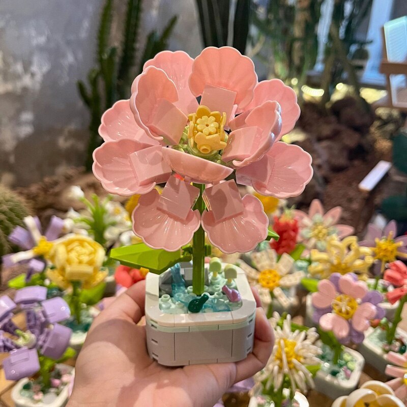 Flerfärgad byggkloss växtkruka dekoration för kreativa hem Carvallo