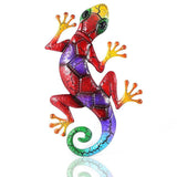 Färgglad Metall Gecko Trädgårdsdekoration för Hem och Utomhus Carvallo