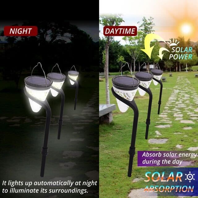 Cone Pathway Solar LED Light Utomhus IP65 Vattentät Carvallo