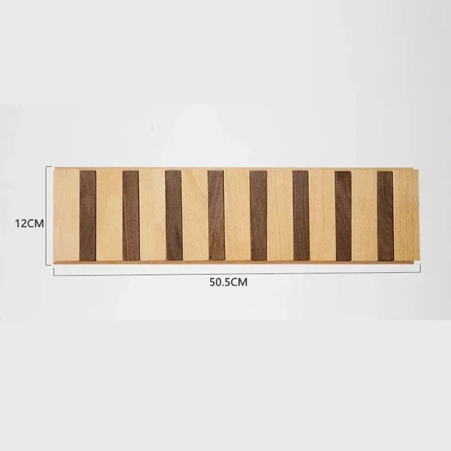 Kreativ Väggkrok Ställ Solid Trä Ingen Borrning Entré Organisatör Carvallo