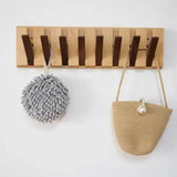 Kreativ Väggkrok Ställ Solid Trä Ingen Borrning Entré Organisatör Carvallo