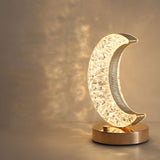 Crystal Crescent Moon Lamp - Förtrollande Nattlampa för Heminredning Carvallo