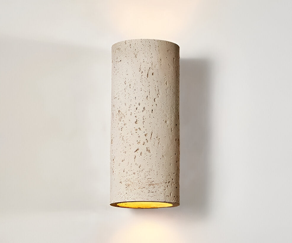 Cylinder Tube Vägglampa Wabi Sabi Stone LED Vägglampa Carvallo