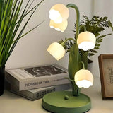 Elegant Bell Orchid Lamp med Mjuk Ljus och Metallisk Finish Carvallo