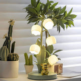 Elegant Bell Orchid Lamp med Mjuk Ljus och Metallisk Finish Carvallo