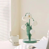 Elegant Bell Orchid Lamp med Mjuk Ljus och Metallisk Finish Carvallo
