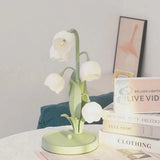 Elegant Bell Orchid Lamp med Mjuk Ljus och Metallisk Finish Carvallo
