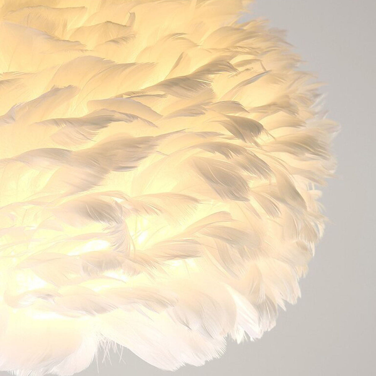 Elegant fjädrar bordslampa med mjukt gyllene ambient ljus Carvallo