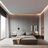 Elegant fjädrar bordslampa med mjukt gyllene ambient ljus Carvallo