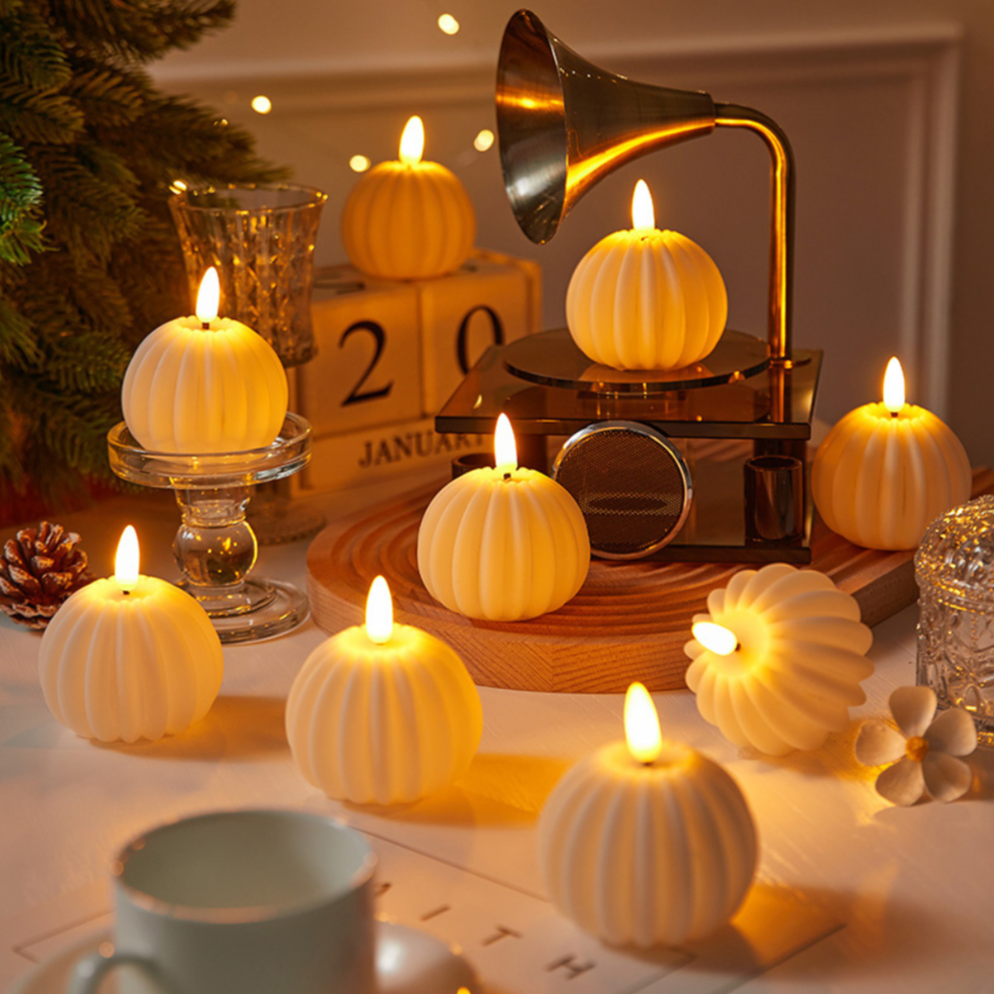 Elegant flamfria blockljus för mysig atmosfär och dekoration Carvallo