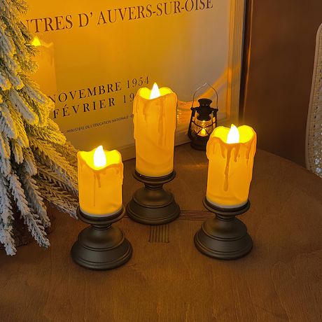 Elegant flamfria blockljus för mysig atmosfär och dekoration Carvallo