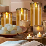 Flameless LED-ljussättning med fjärrkontroll som flimrar Carvallo