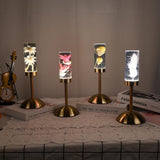 Blomster Bords-lampa med Äkta Blommor för Modern Heminredning Carvallo