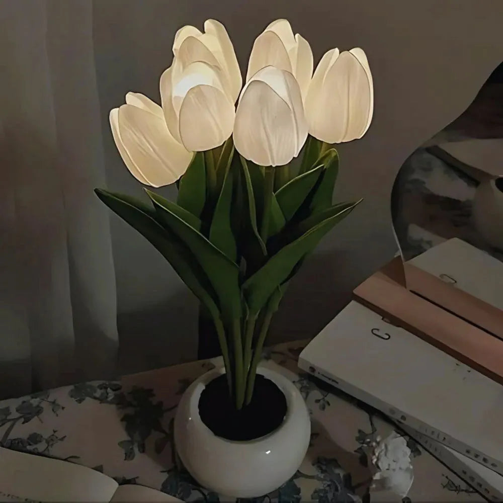 Floral Tulip Nattljus för Varm Atmosfär och Heminredning Carvallo