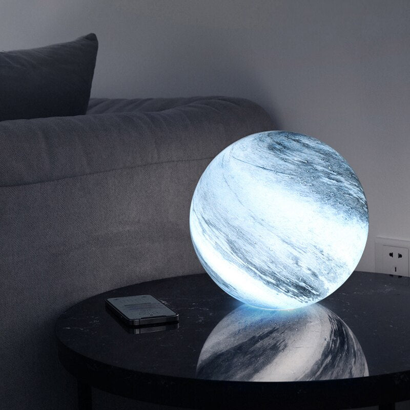 Glass Moon Sphere Night Light För Heminredning Atmosfär Carvallo