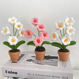 Crochet Blomkruka Dekoration Med Keramisk Bas Carvallo