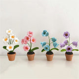 Crochet Blomkruka Dekoration Med Keramisk Bas Carvallo