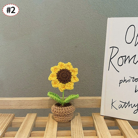 Crochet Blomkruka Dekoration Med Keramisk Bas Carvallo