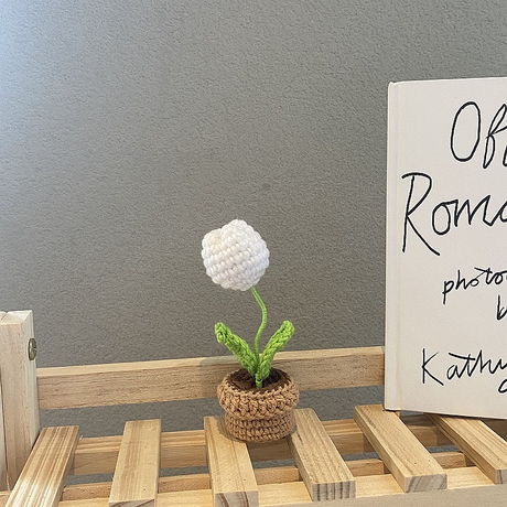 Crochet Blomkruka Dekoration Med Keramisk Bas Carvallo