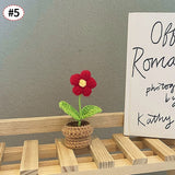 Crochet Blomkruka Dekoration Med Keramisk Bas Carvallo