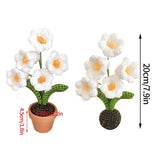 Crochet Blomkruka Dekoration Med Keramisk Bas Carvallo