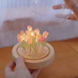 Handgjord Tulpan Nattlampa Mjukt Ljus Sovrum Skrivbord Dekor Carvallo