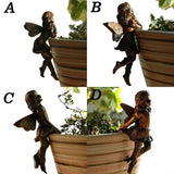 Hängande Harpiks Fe Kopp Trädgårdsdekor Antik Blomkruka Accent Carvallo