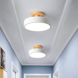 LED Semi Flush Mount Taklampa Med Träskärm Carvallo